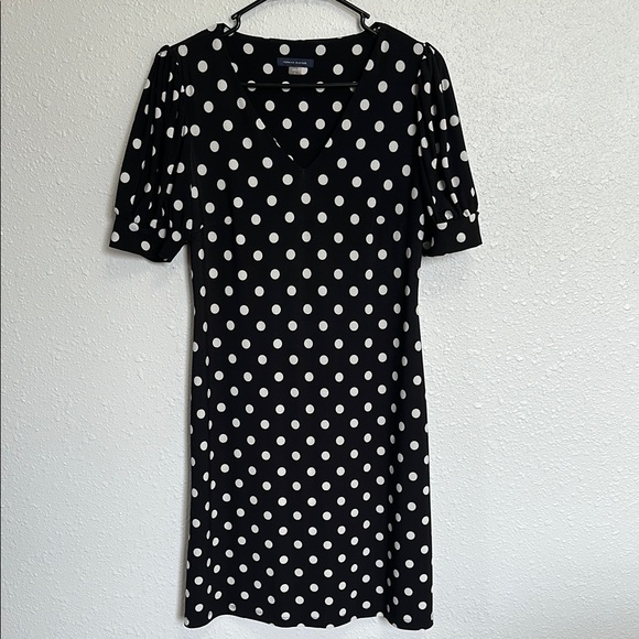 Tommy Hilfiger Polka Dot Black Shift Dress Size 6 - Picture 3 of 10